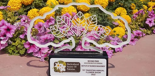 IoBM earns 2nd place at the 70th Pakistan Annual Flower Show